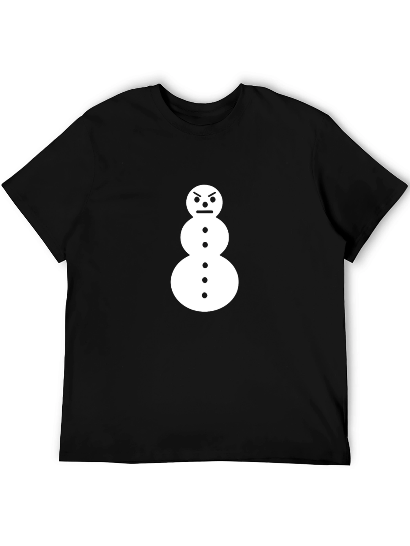 Grumpy Snowman Black T-Shirt