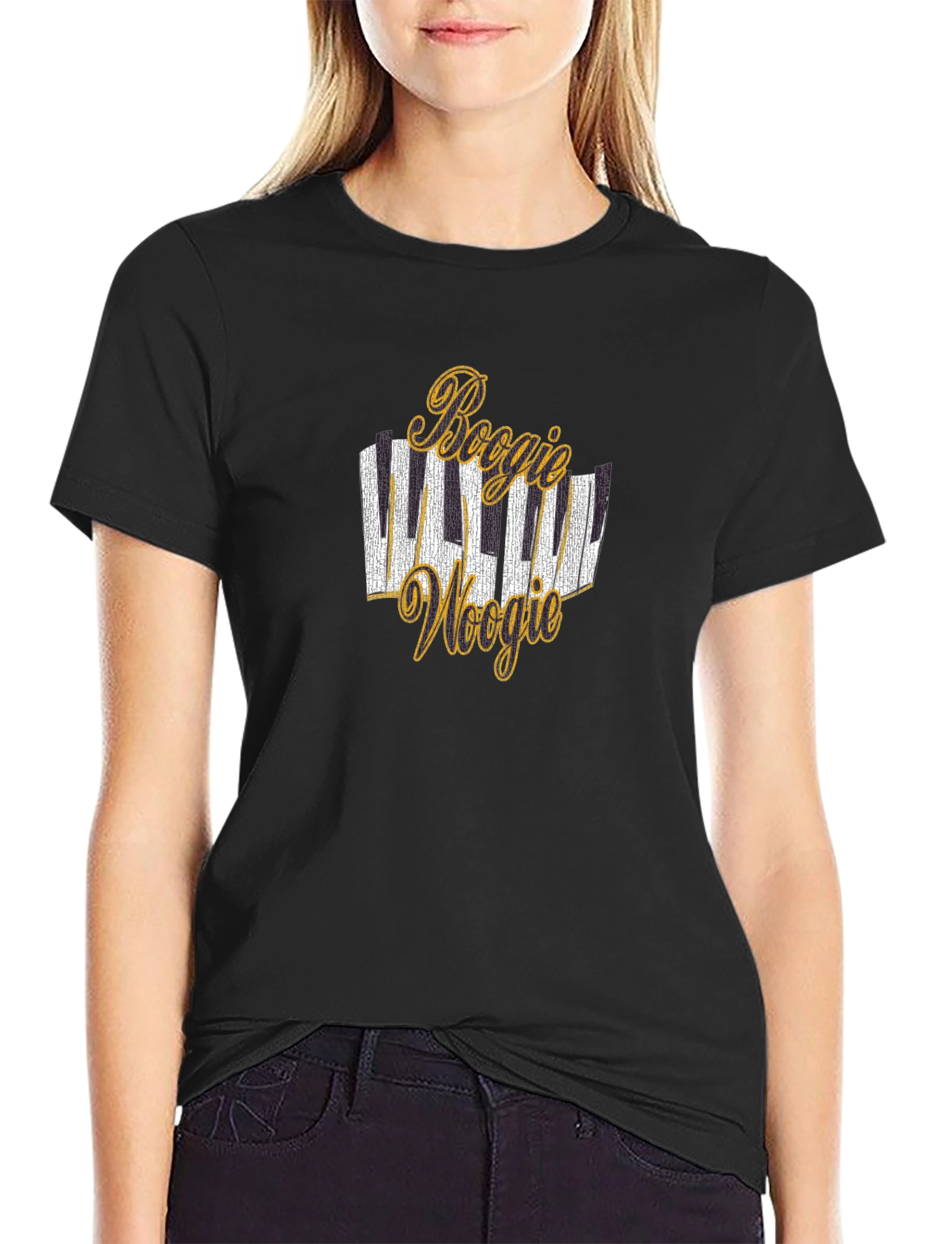 Boogie Woogie Piano Keys Graphic T-Shirt