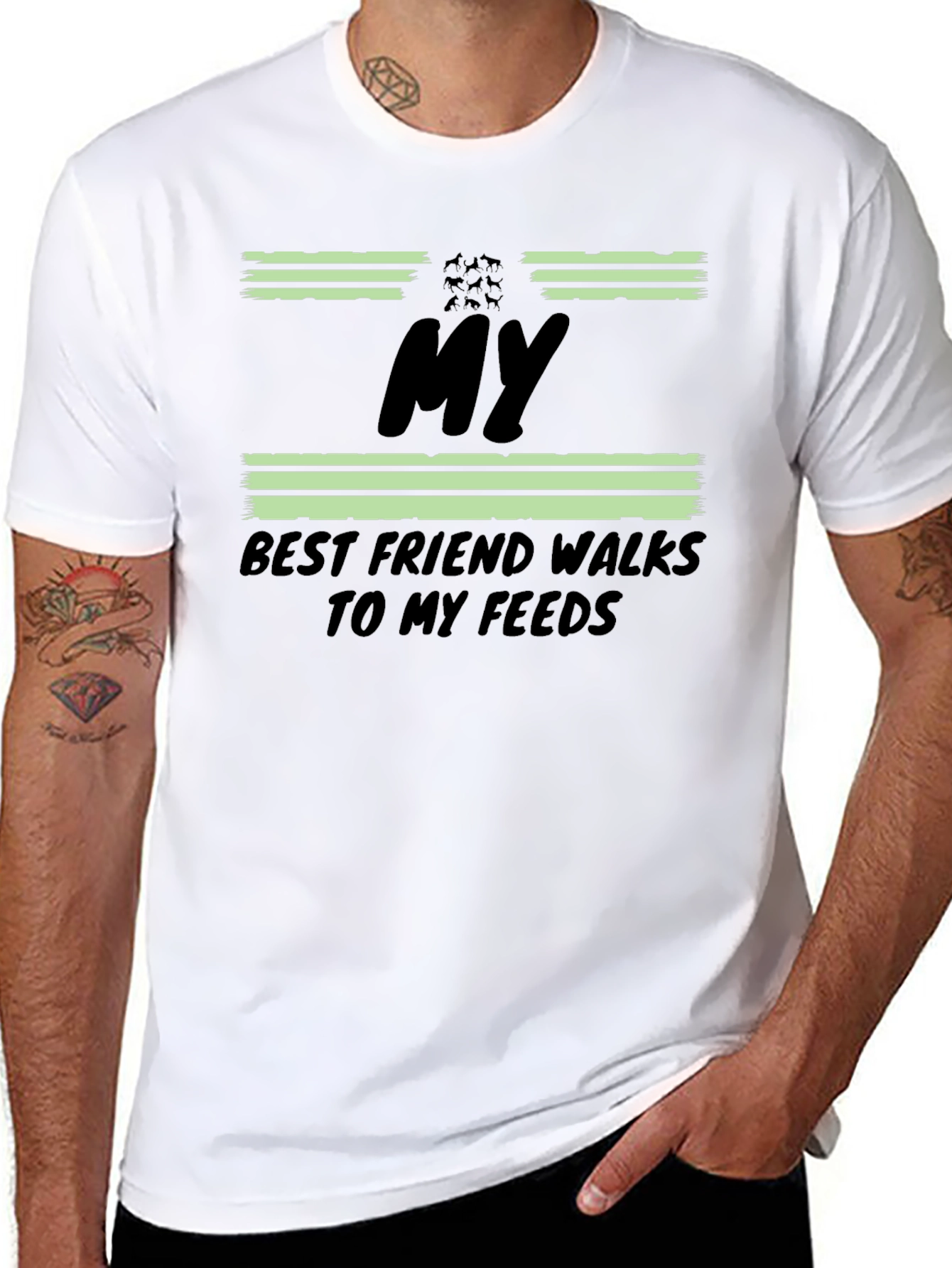 My Best Friend Walks to My Feeds T-Shirt