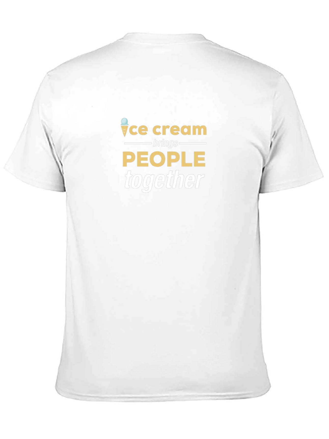 Ice Cream Brings People Together Black T-Shirt