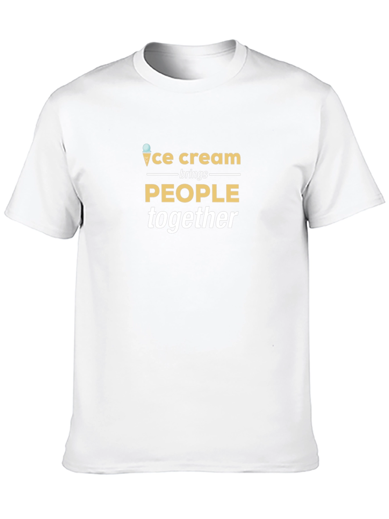 Ice Cream Brings People Together Black T-Shirt