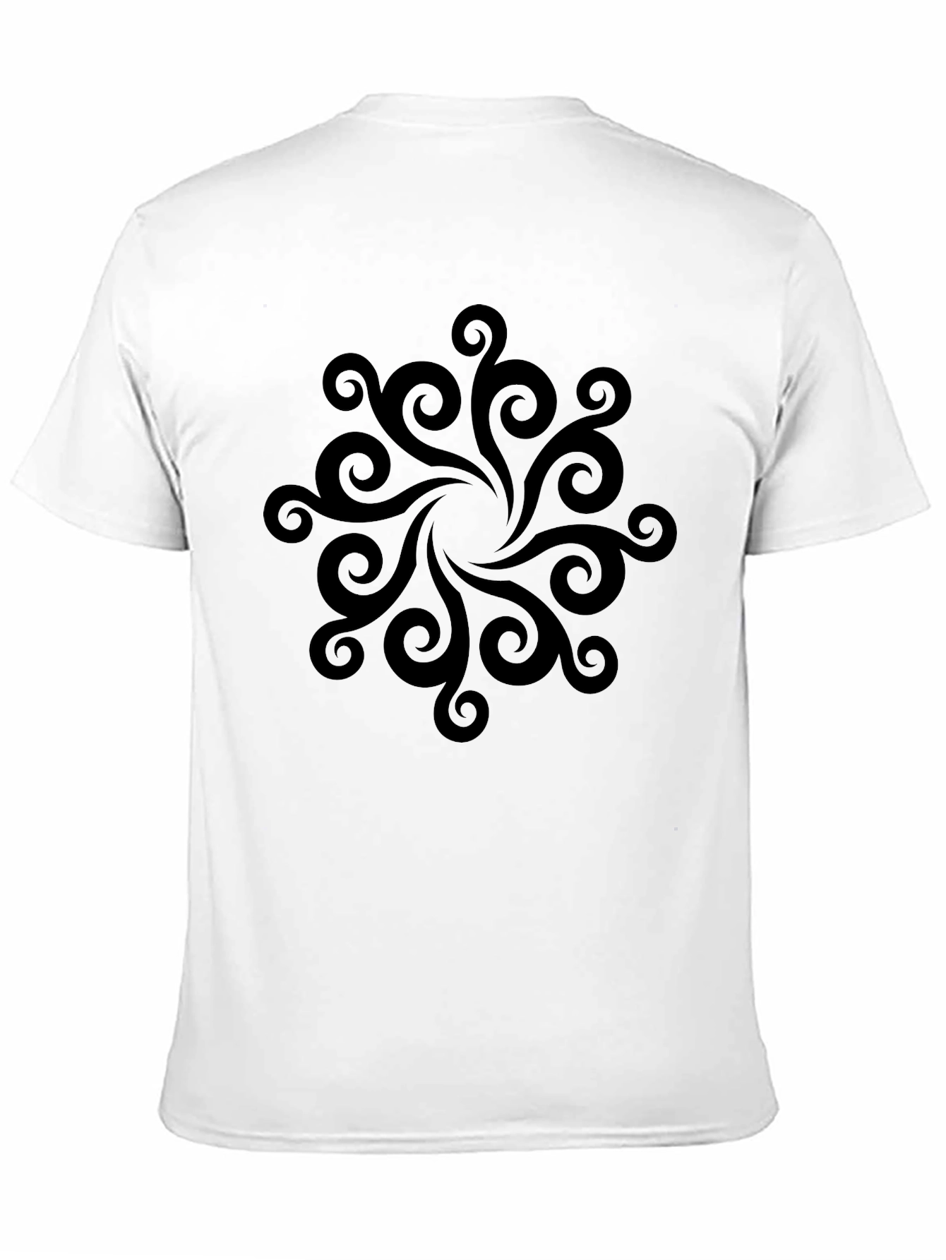 Swirl Pattern Black T-Shirt