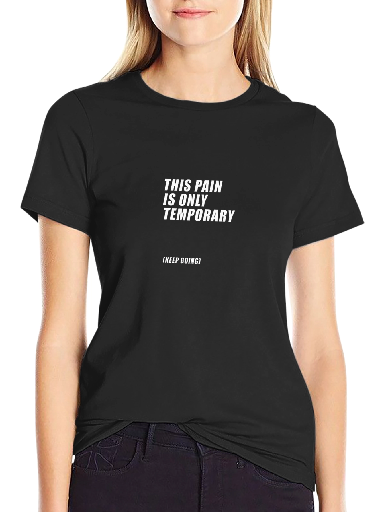 Inspirational This Pain is Temporary Black T-Shirt