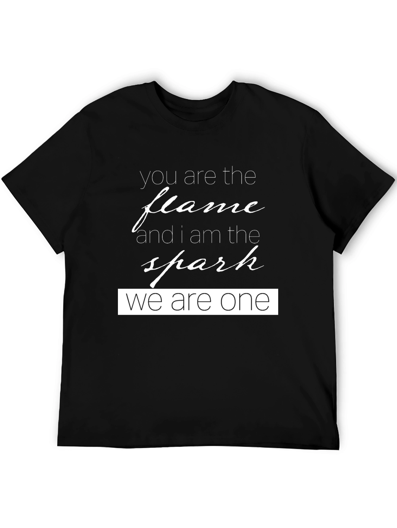 Flame and Spark Graphic Tee - Unisex Black T-Shirt