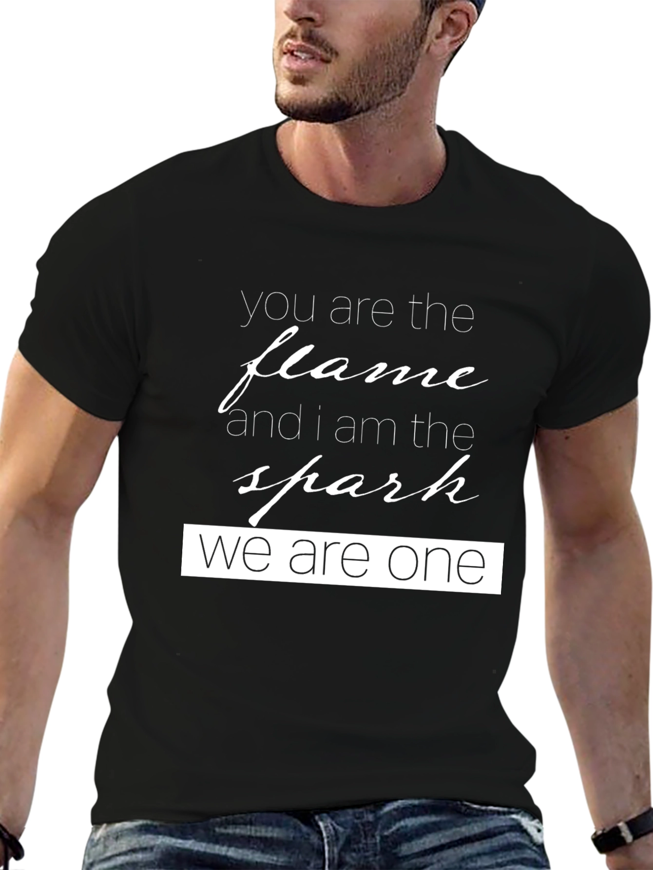 Flame and Spark Graphic Tee - Unisex Black T-Shirt