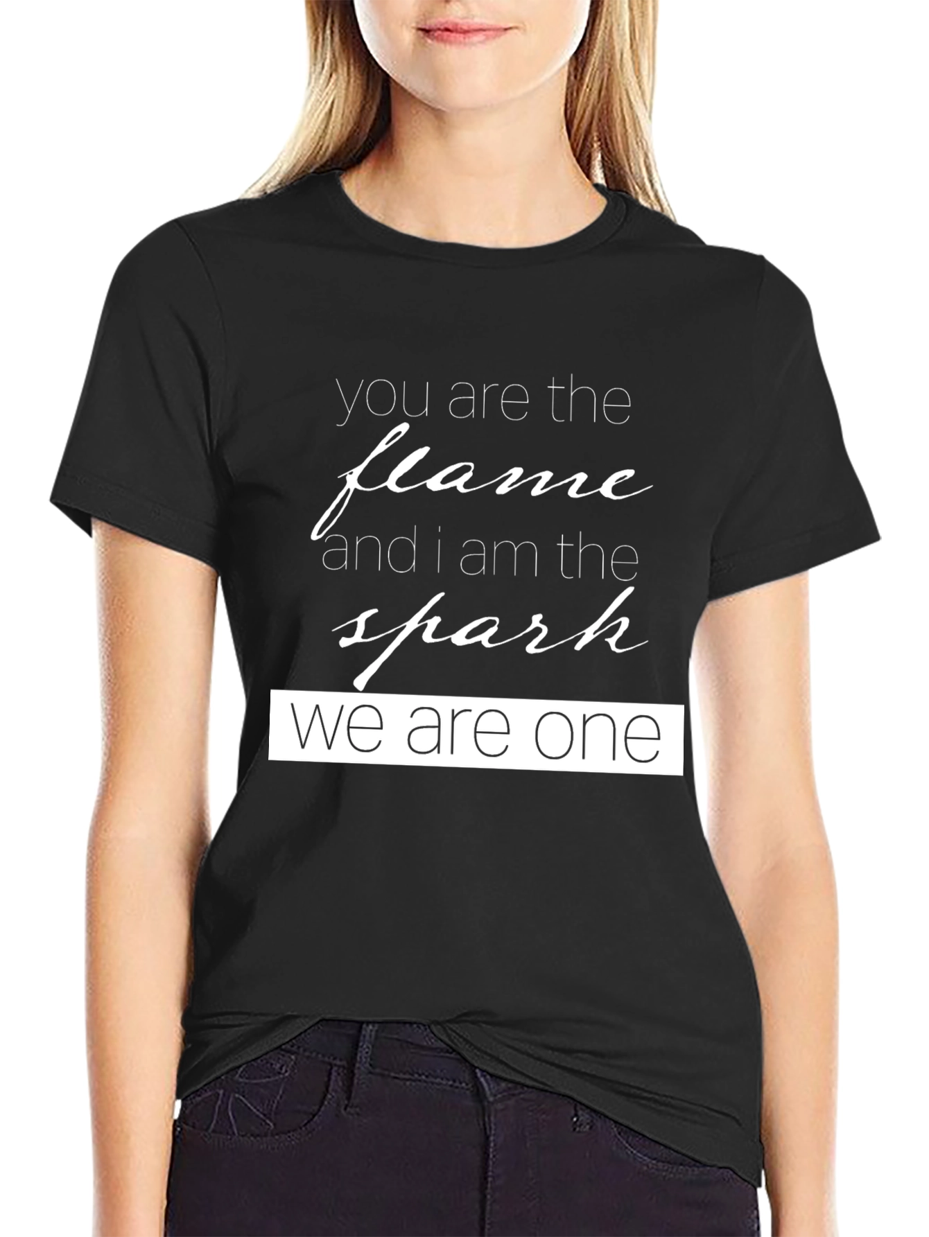 Flame and Spark Graphic Tee - Unisex Black T-Shirt