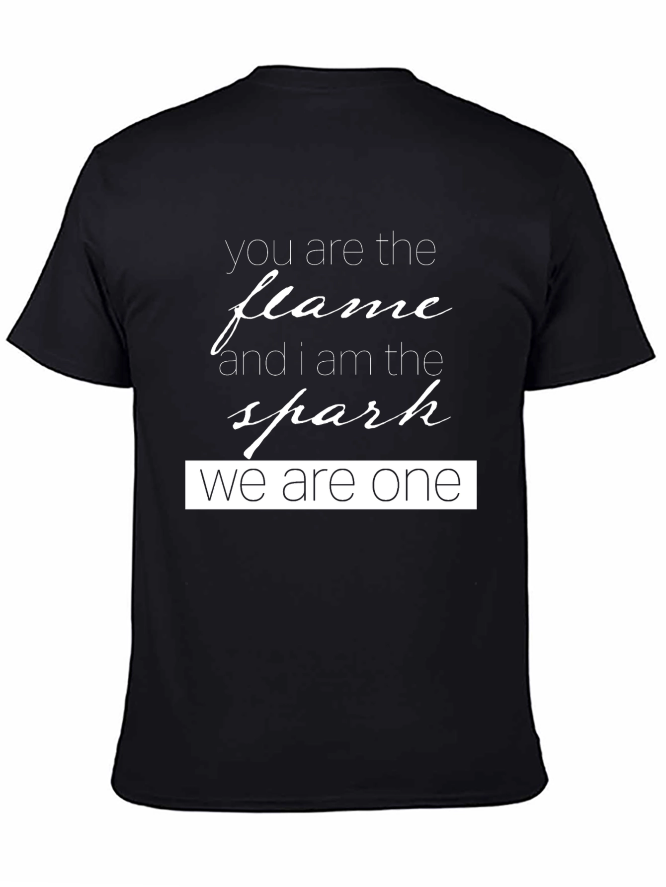 Flame and Spark Graphic Tee - Unisex Black T-Shirt