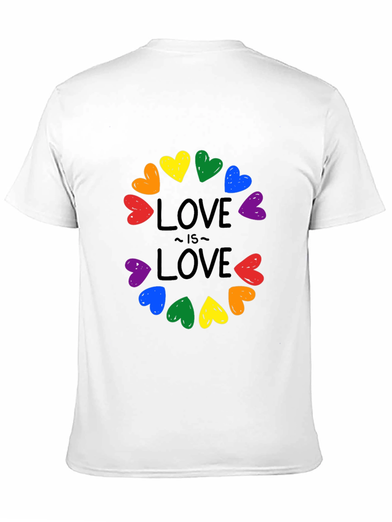 Love Is Love Rainbow Hearts Graphic Tee