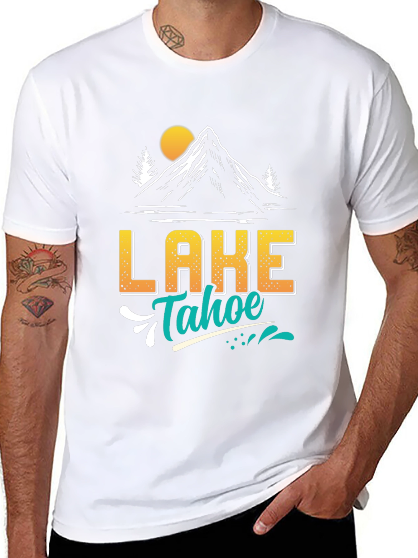 Lake Tahoe Graphic T-Shirt - Mountain Adventure Tee