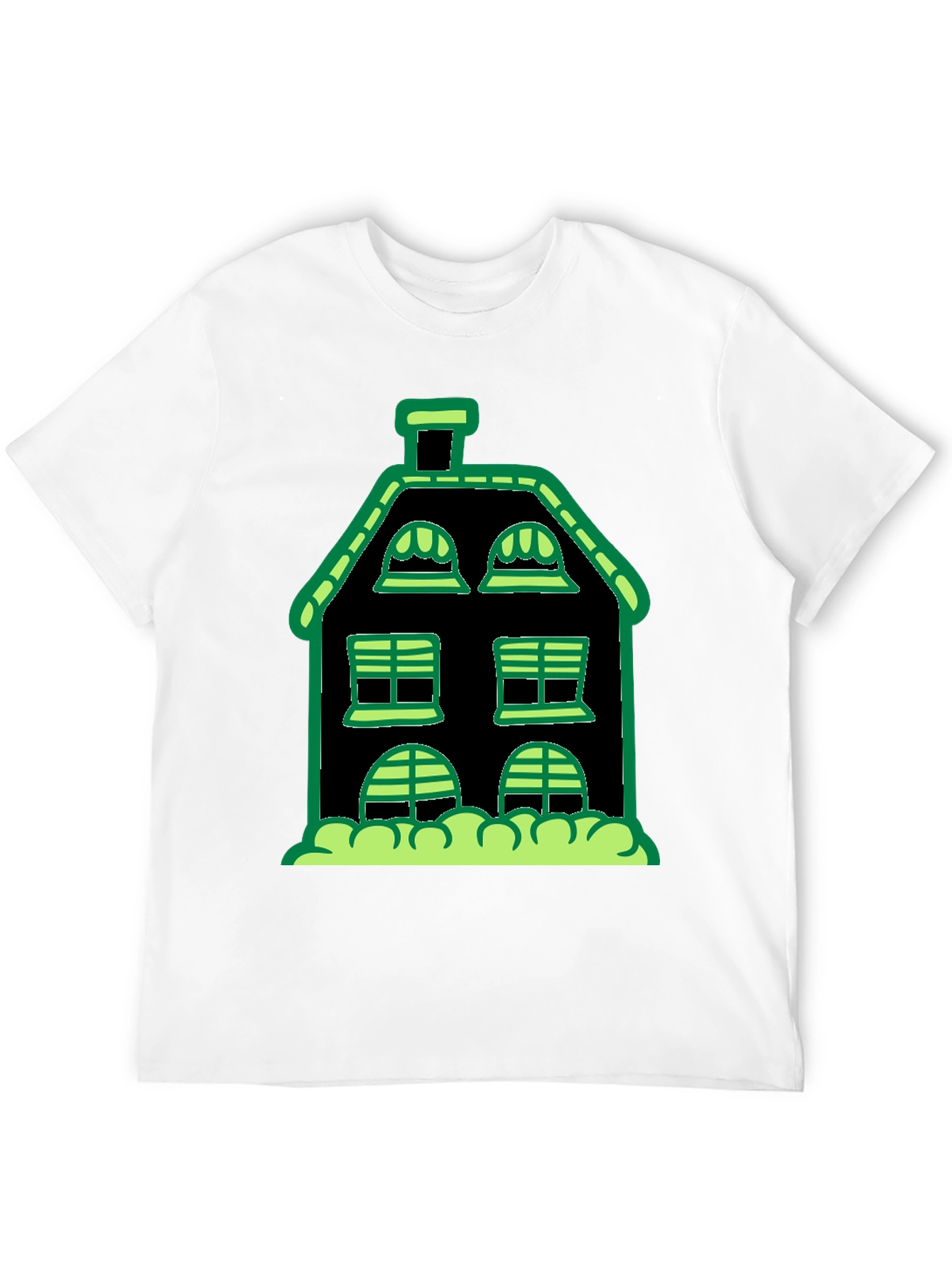 Spooky House Graphic Tee - Black