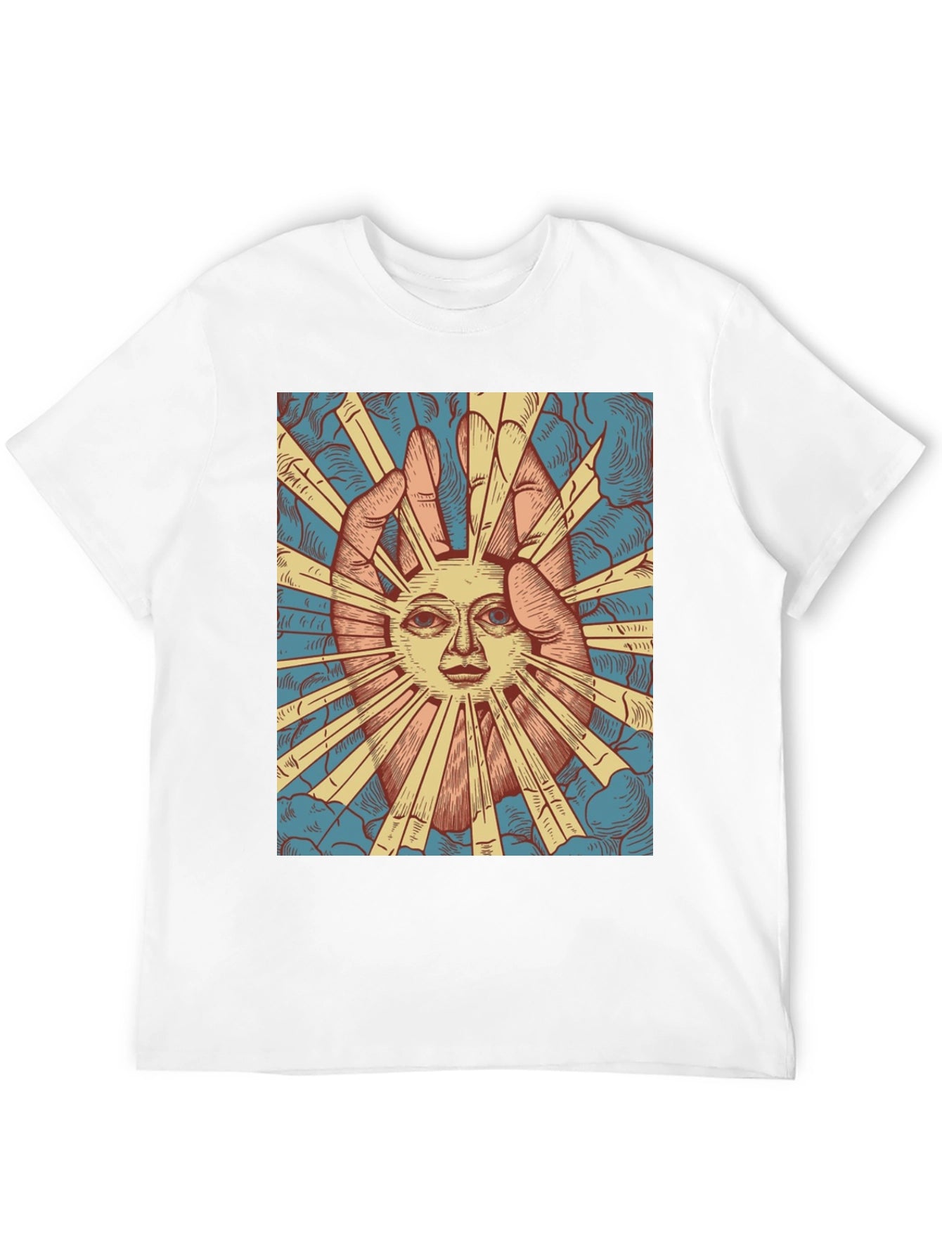 Mystic Sun Graphic Tee - Unique Hand Drawn Design