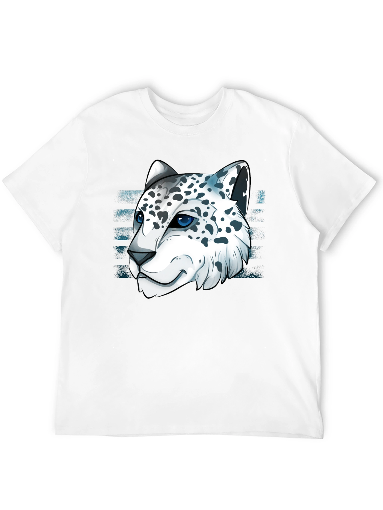 Snow Leopard Graphic Tee - Cool Cat Design