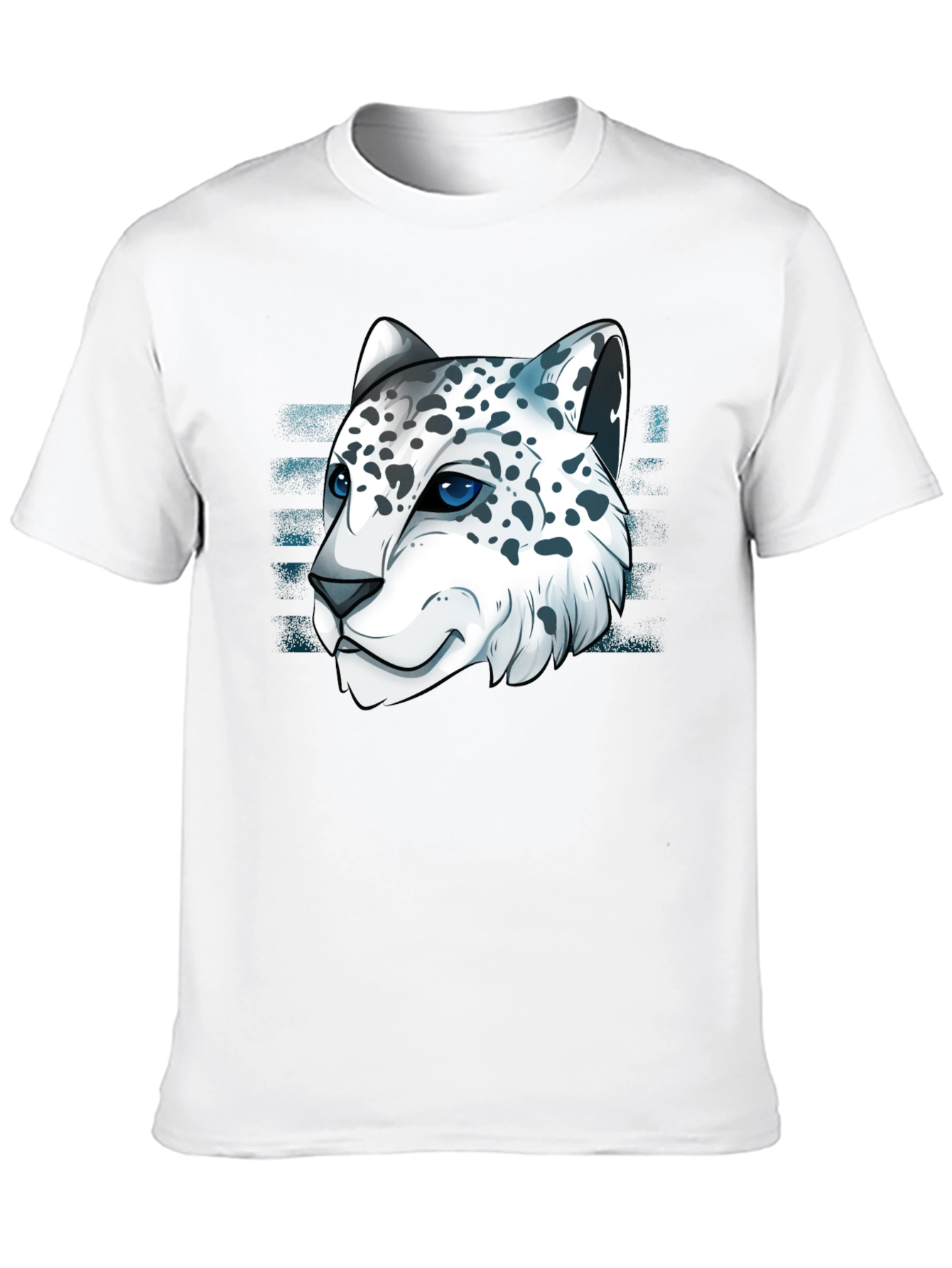 Snow Leopard Graphic Tee - Cool Cat Design
