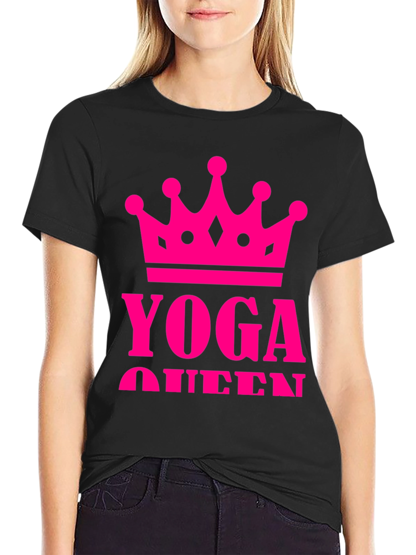 Yoga Queen Black T-Shirt