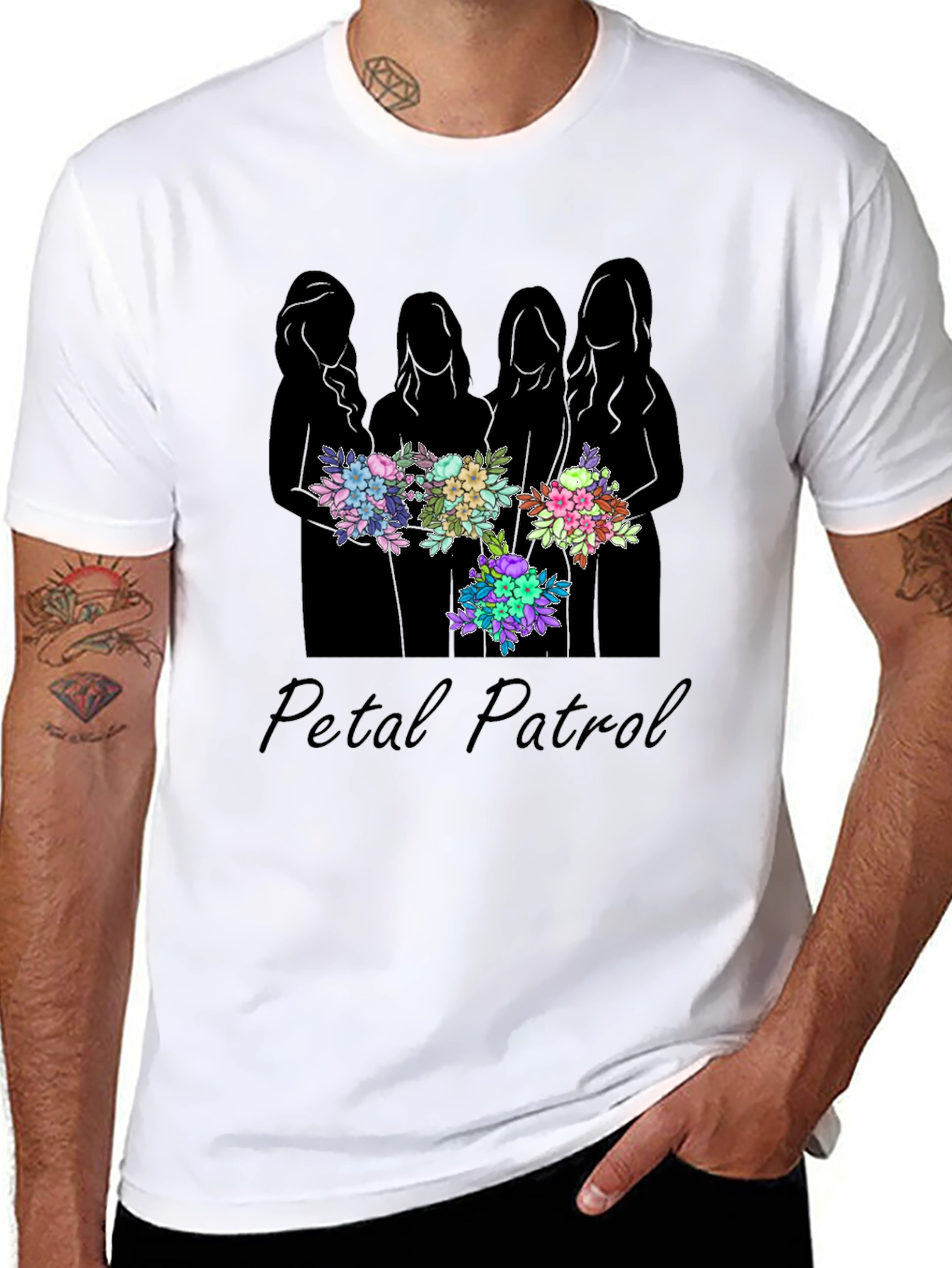 Petal Patrol Graphic T-Shirt - Womens Floral Design