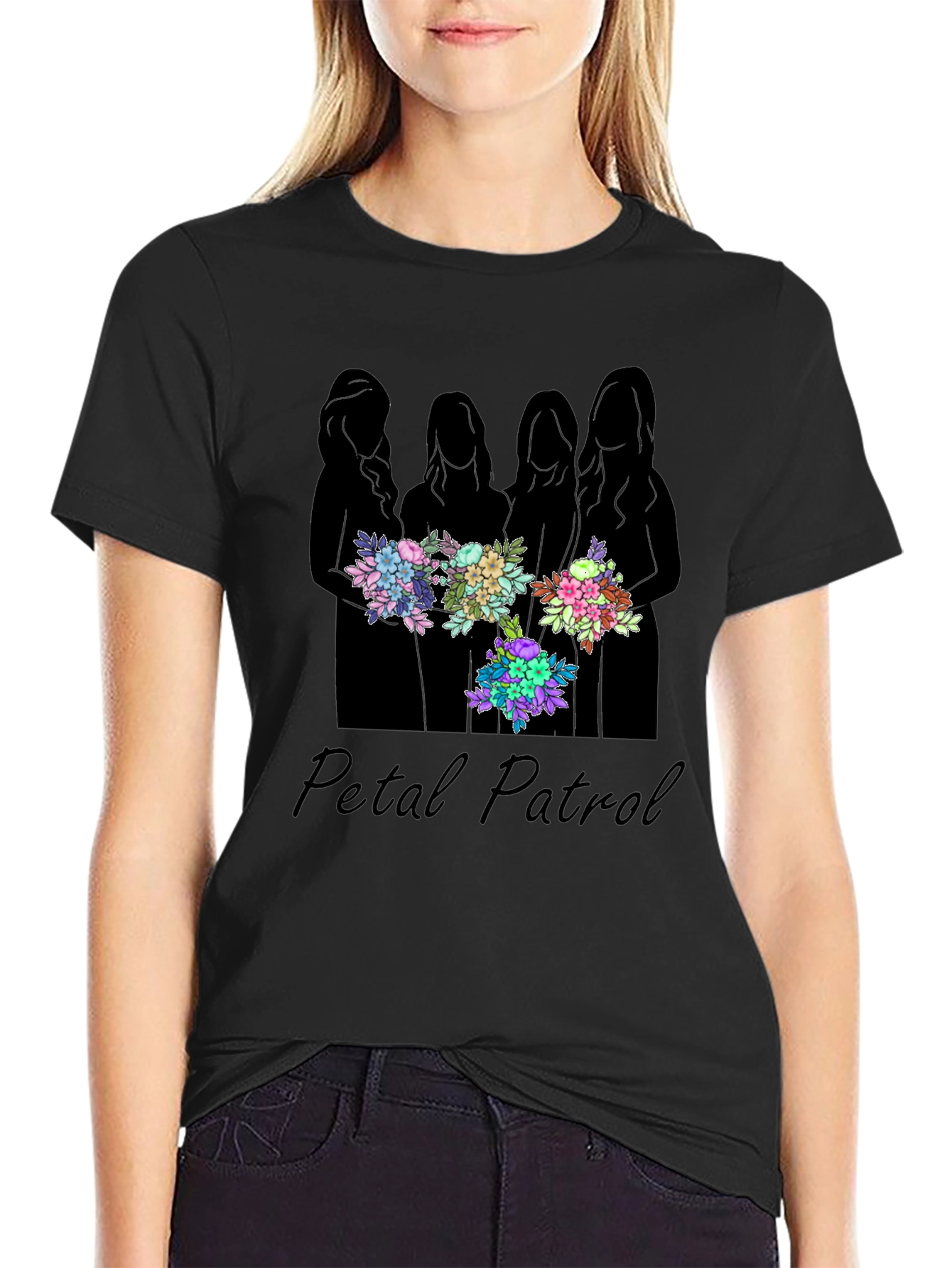 Petal Patrol Graphic T-Shirt - Womens Floral Design