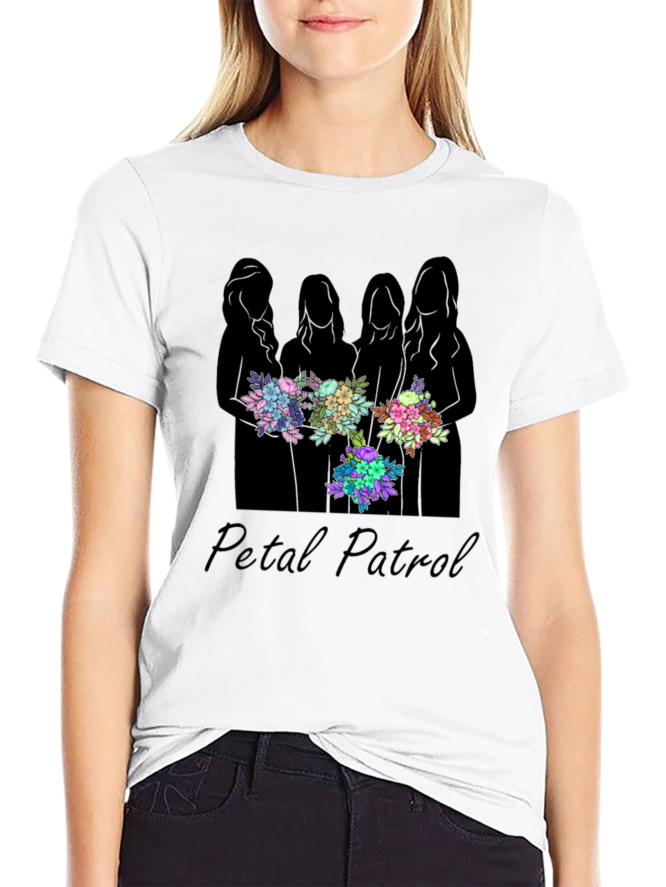 Petal Patrol Graphic T-Shirt - Womens Floral Design