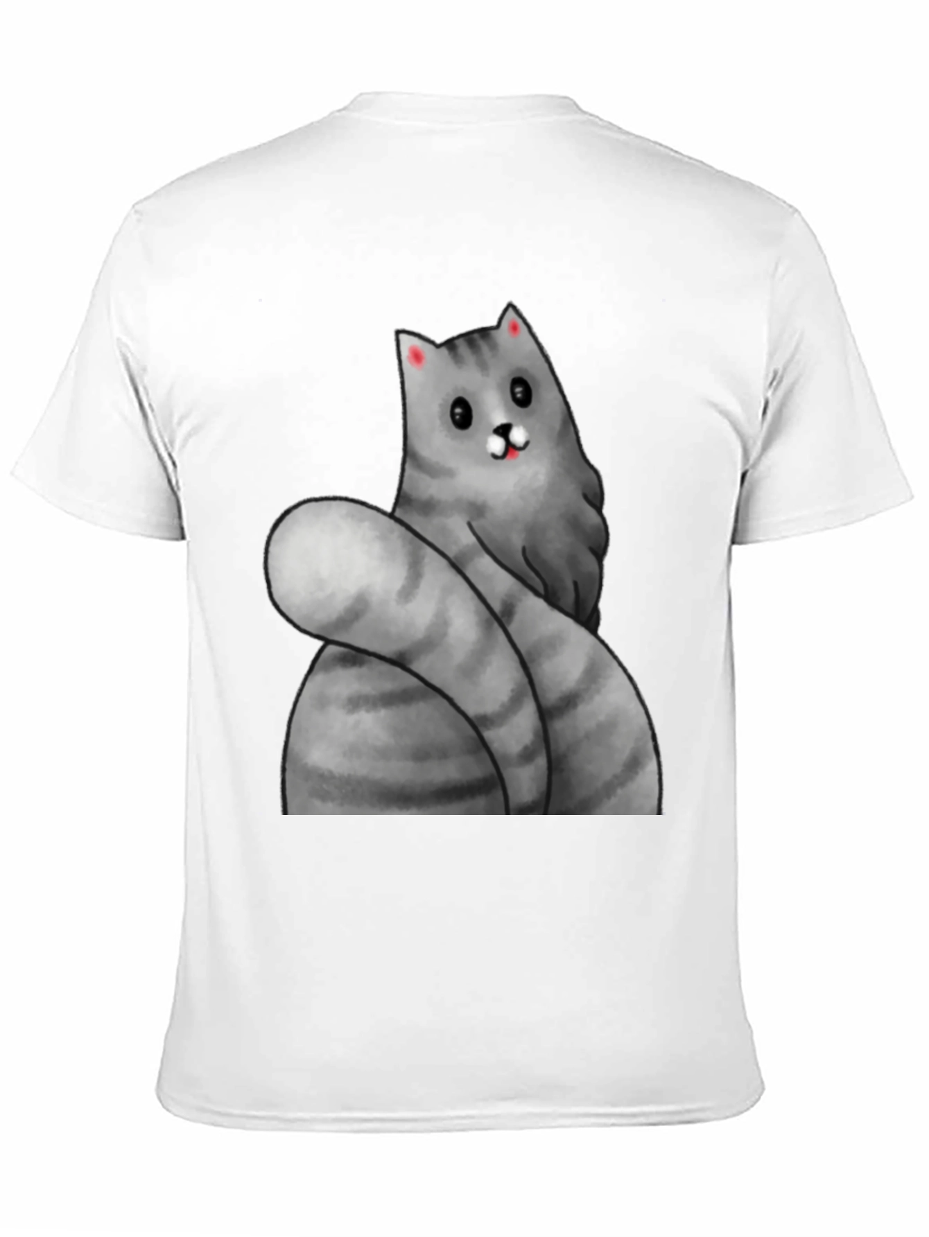Funny Cat Graphic Tee - Black Cotton T-Shirt