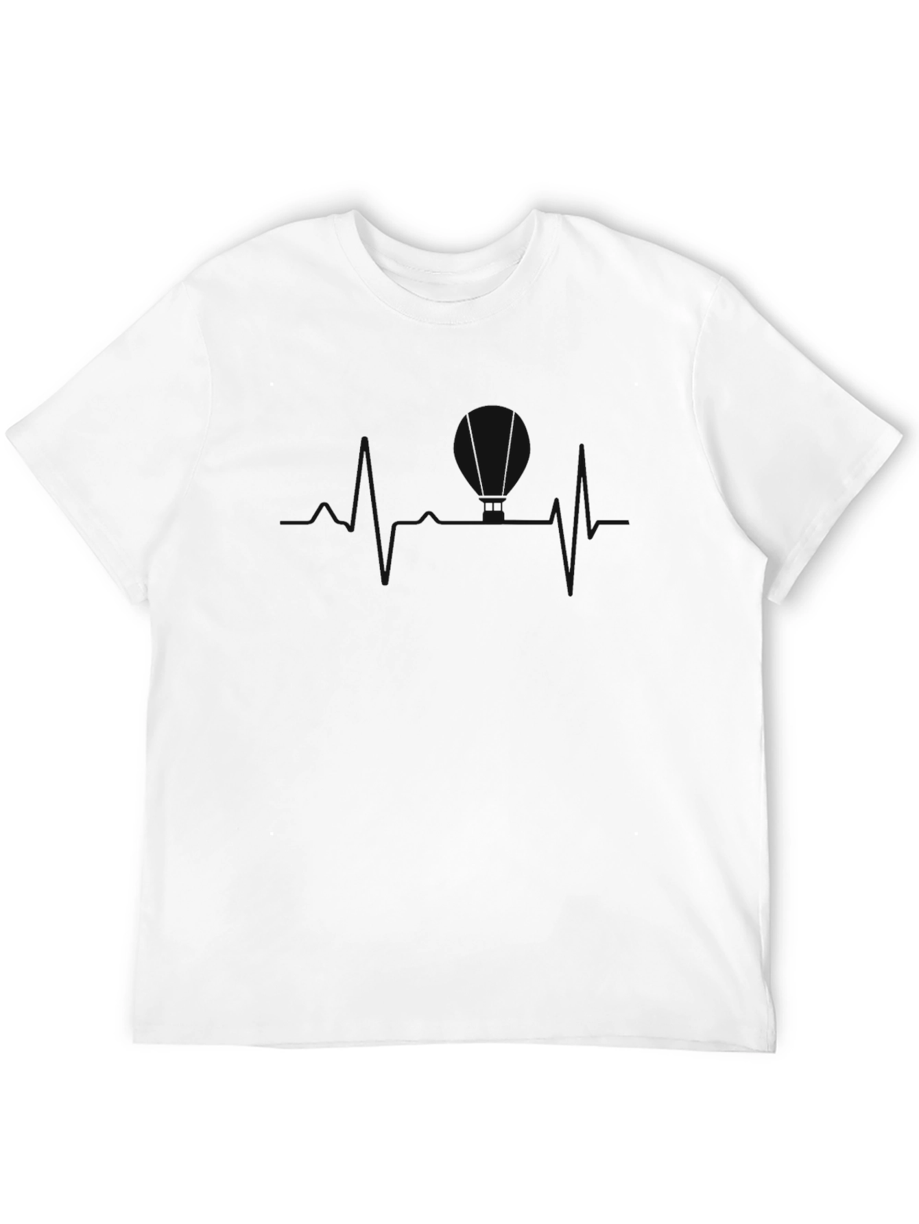 Mens Black Graphic Tee - Heartbeat Golf