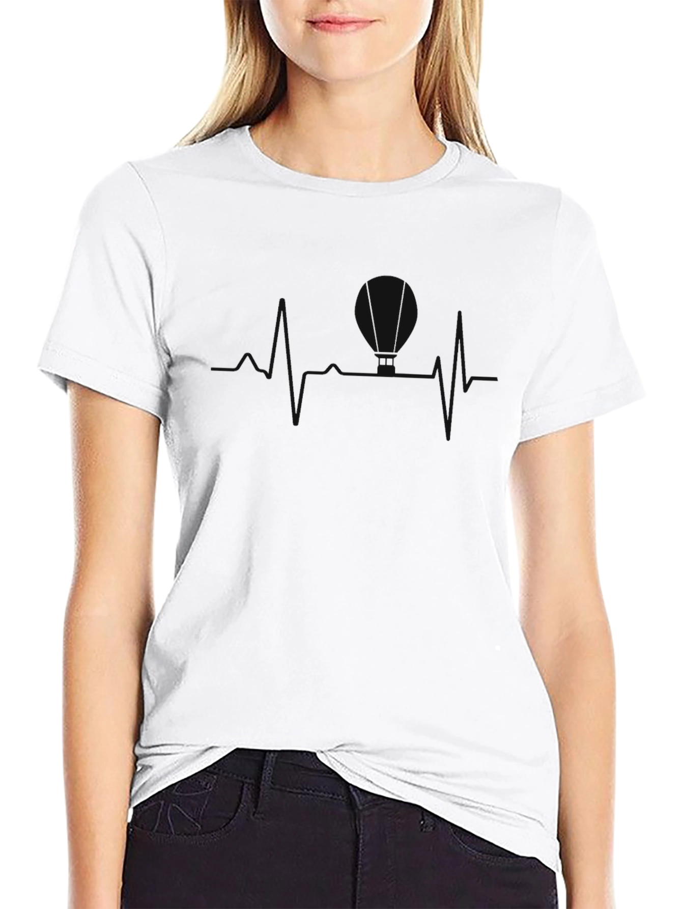 Mens Black Graphic Tee - Heartbeat Golf