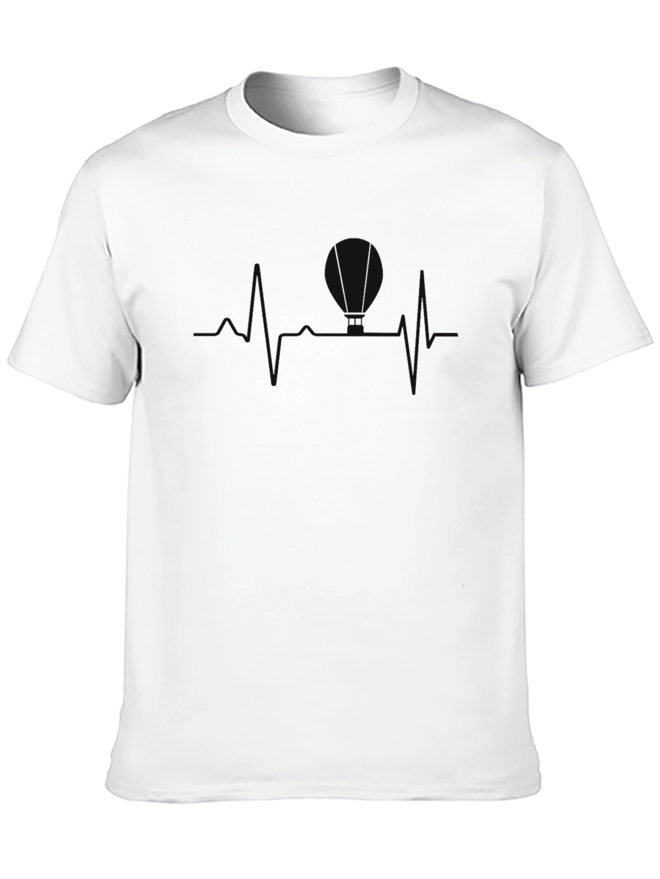 Mens Black Graphic Tee - Heartbeat Golf