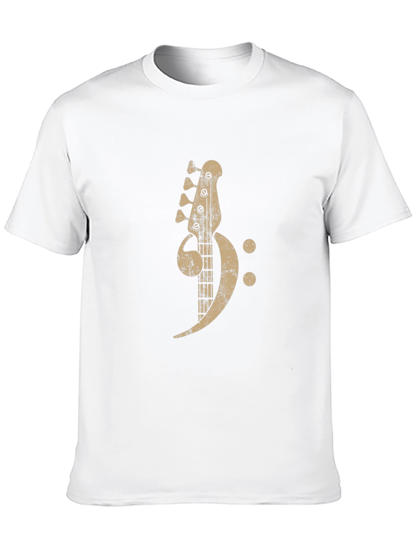 Bass Clef Guitar T-Shirt - Musical Graphic Tee
