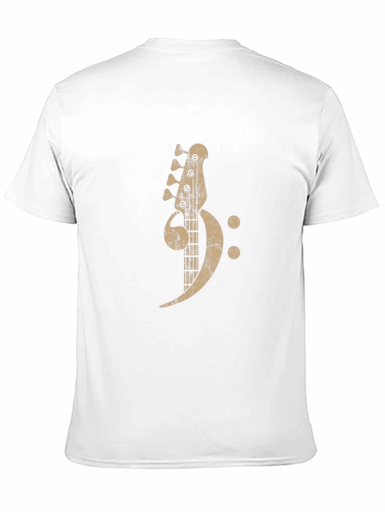 Bass Clef Guitar T-Shirt - Musical Graphic Tee