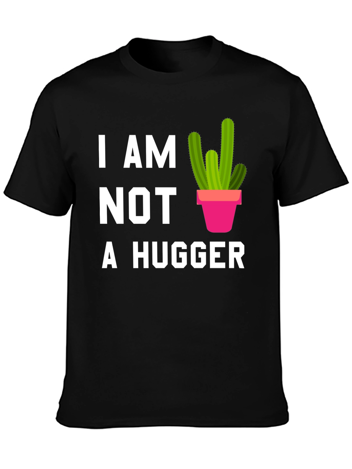 I am Not a Hugger Cactus Graphic Tee
