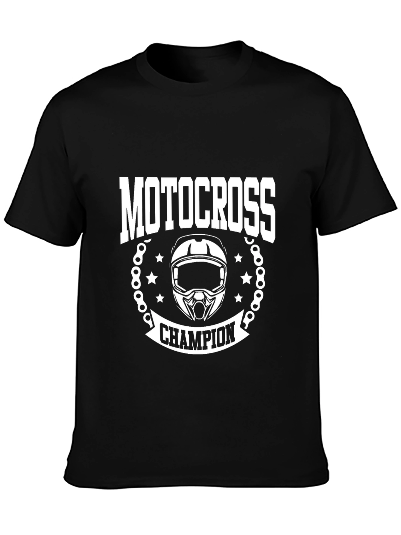 Motocross Champion Black Graphic T-Shirt