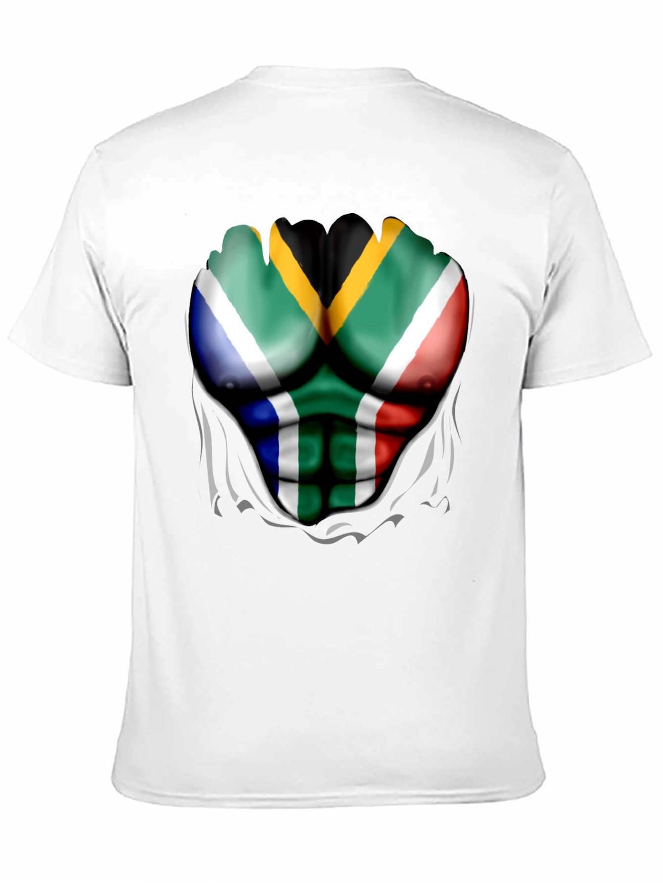 South Africa Flag Muscle Print Tee