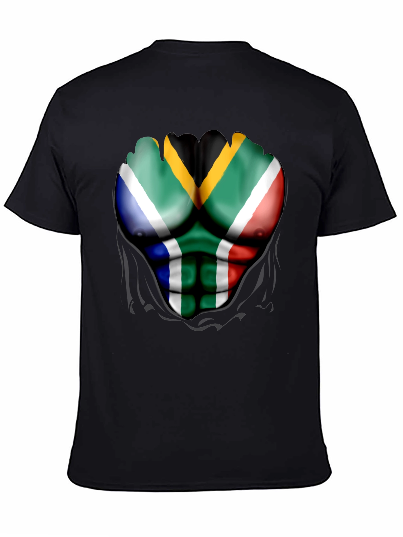 South Africa Flag Muscle Print Tee
