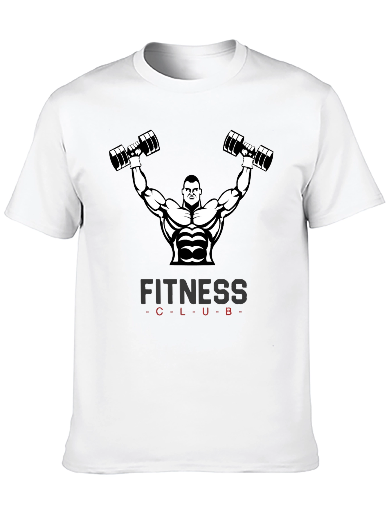 Fitness Club Black Graphic T-Shirt Gym Wear