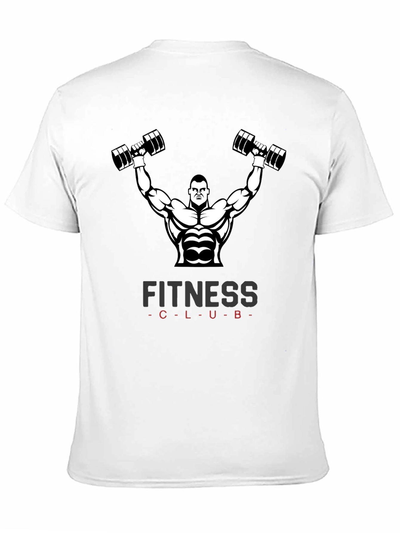 Fitness Club Black Graphic T-Shirt Gym Wear