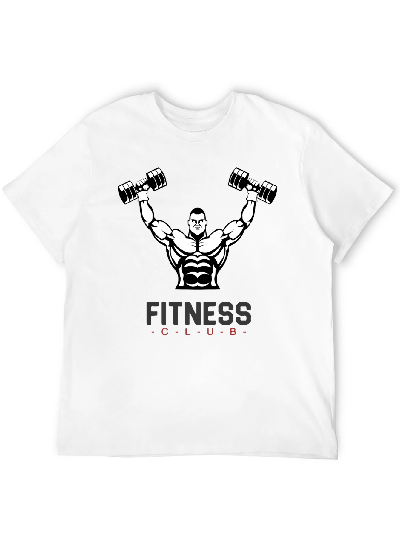 Fitness Club Black Graphic T-Shirt Gym Wear