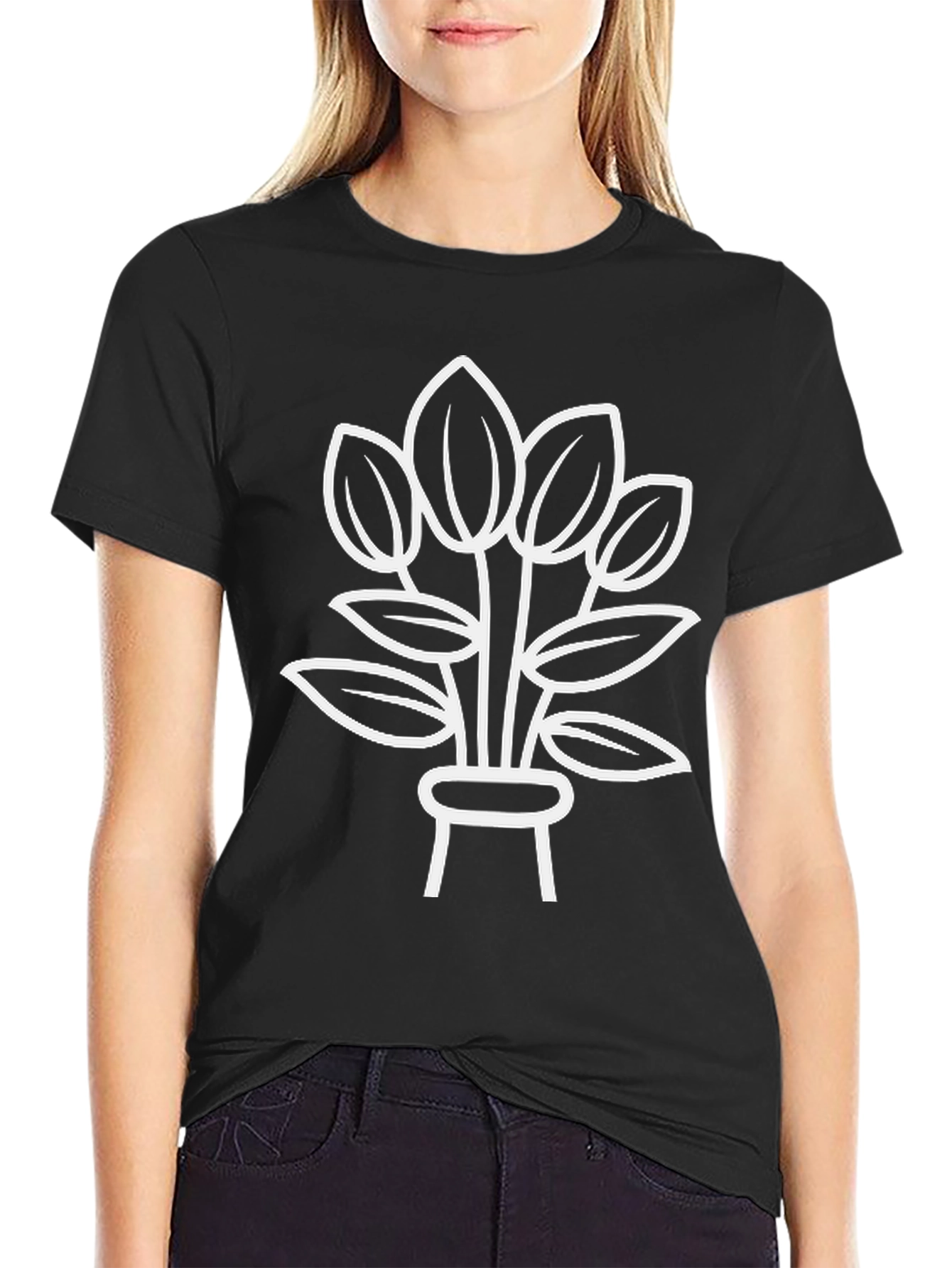 Minimalist Plant Graphic Tee