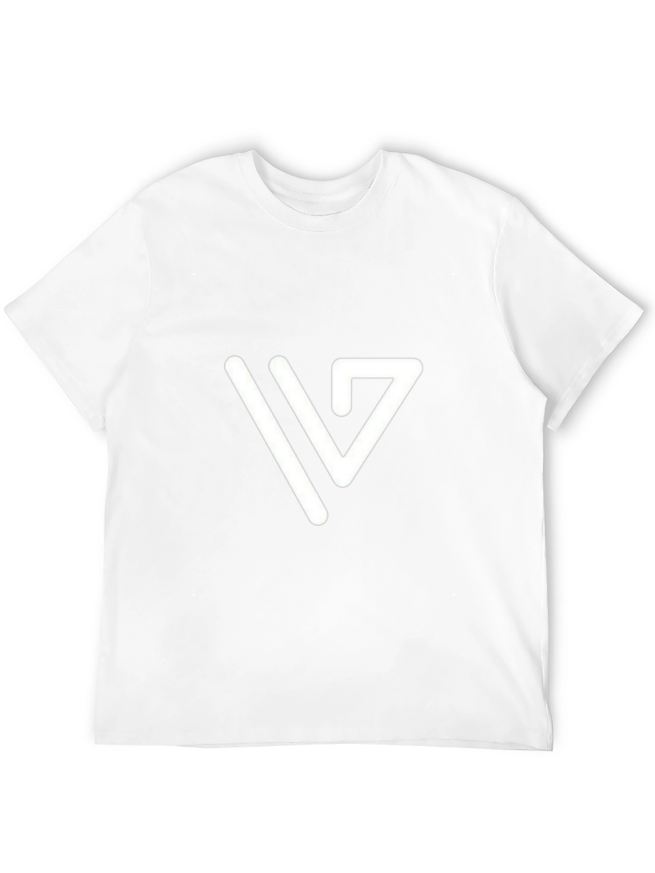 Modern White Logo Tee - Black