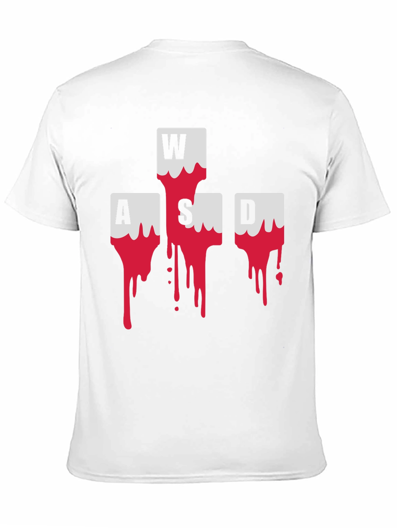 WASD Gamer T-Shirt - Bloody Keyboard Keys