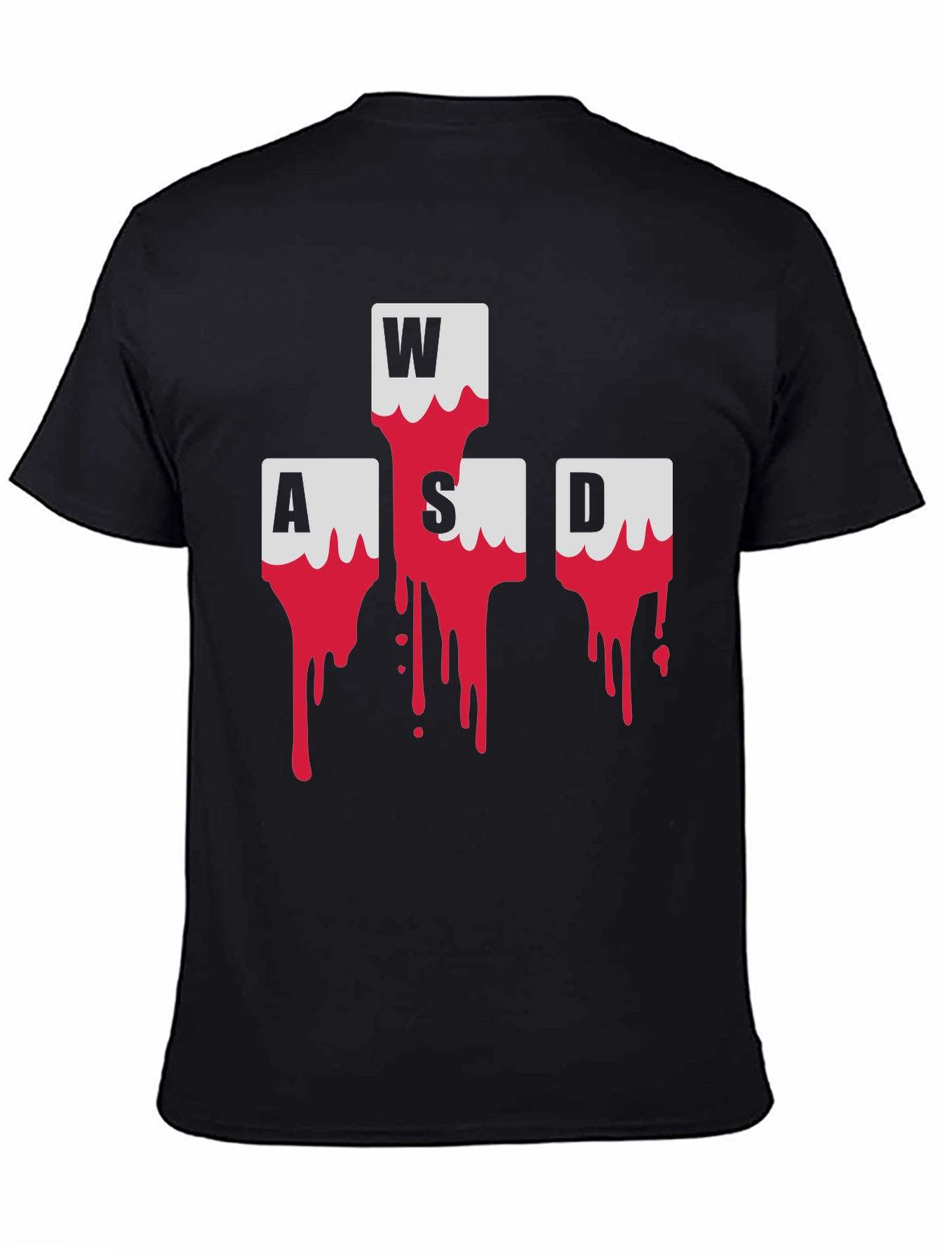 WASD Gamer T-Shirt - Bloody Keyboard Keys