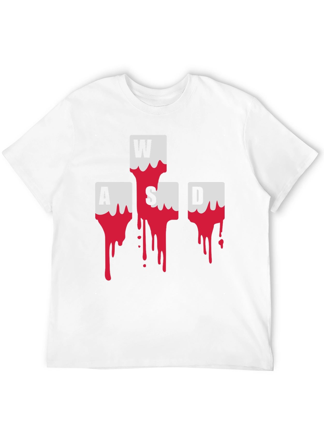 WASD Gamer T-Shirt - Bloody Keyboard Keys