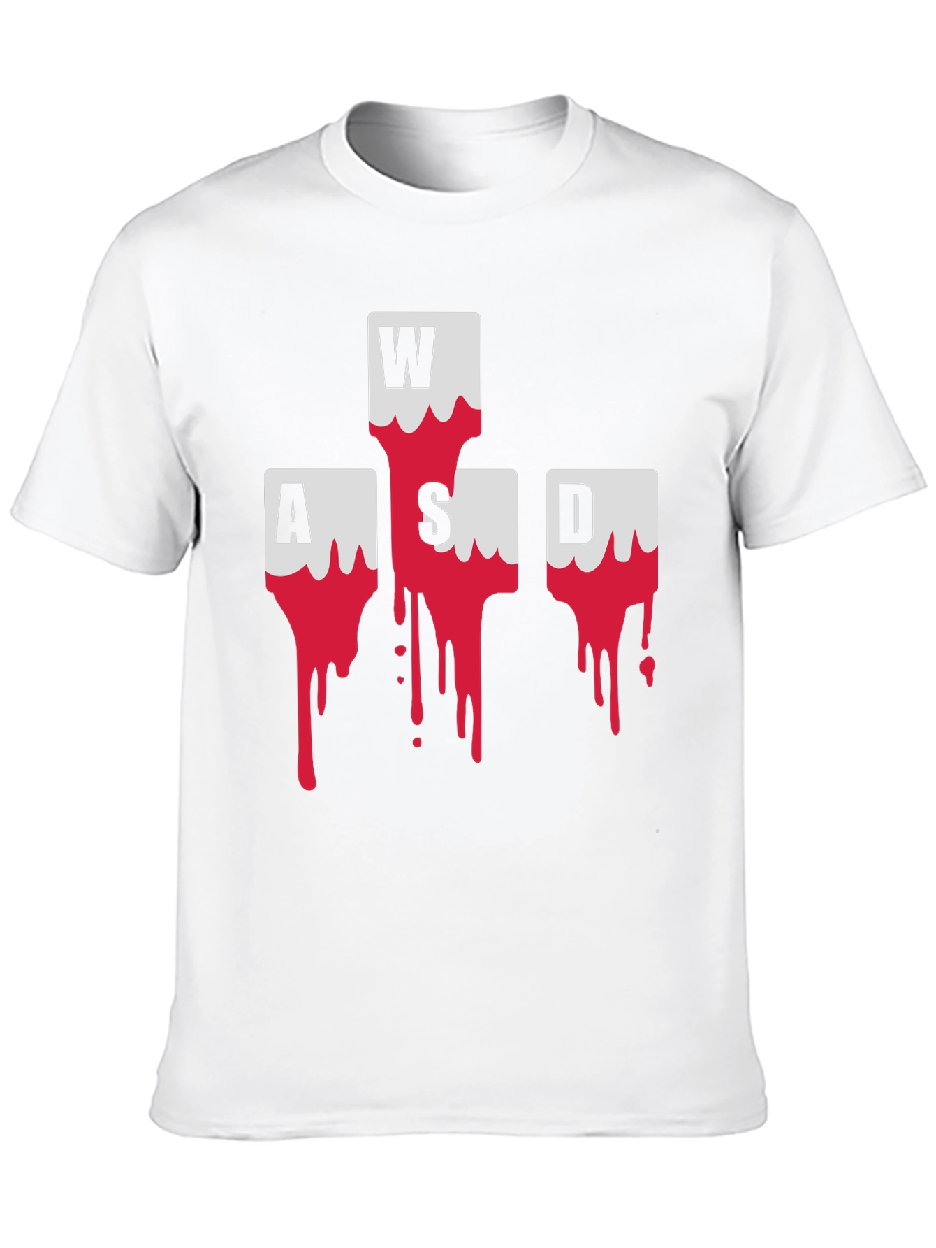 WASD Gamer T-Shirt - Bloody Keyboard Keys