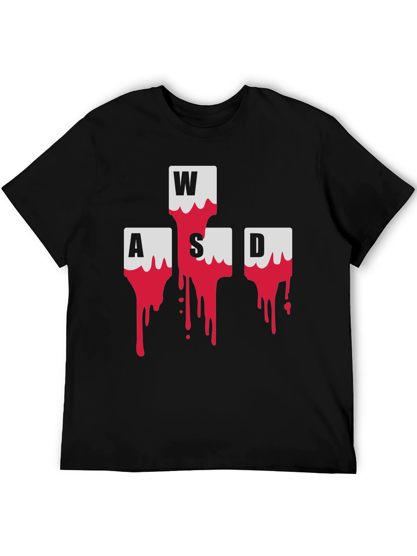 WASD Gamer T-Shirt - Bloody Keyboard Keys