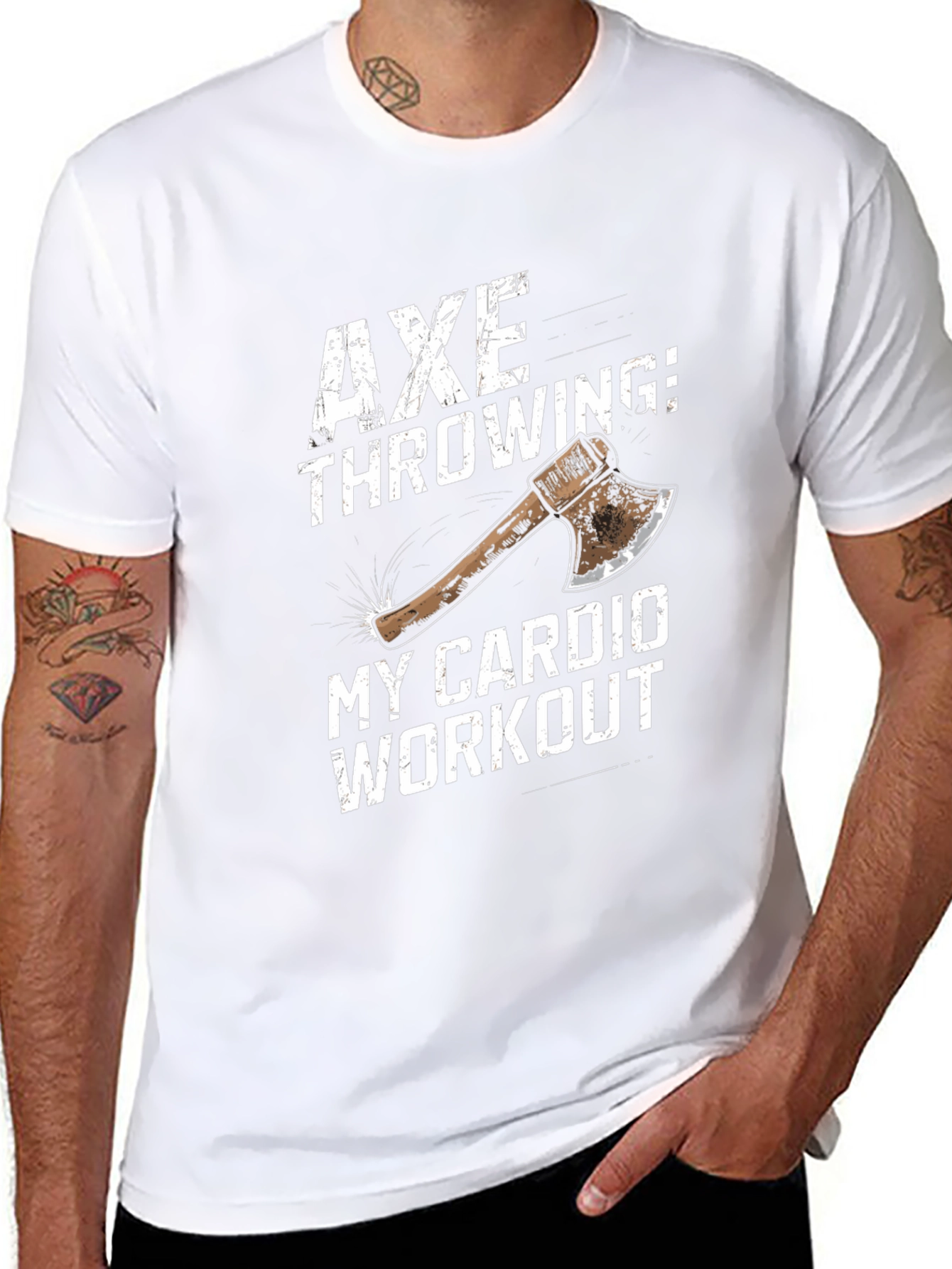 Axe Throwing Cardio Workout T-Shirt