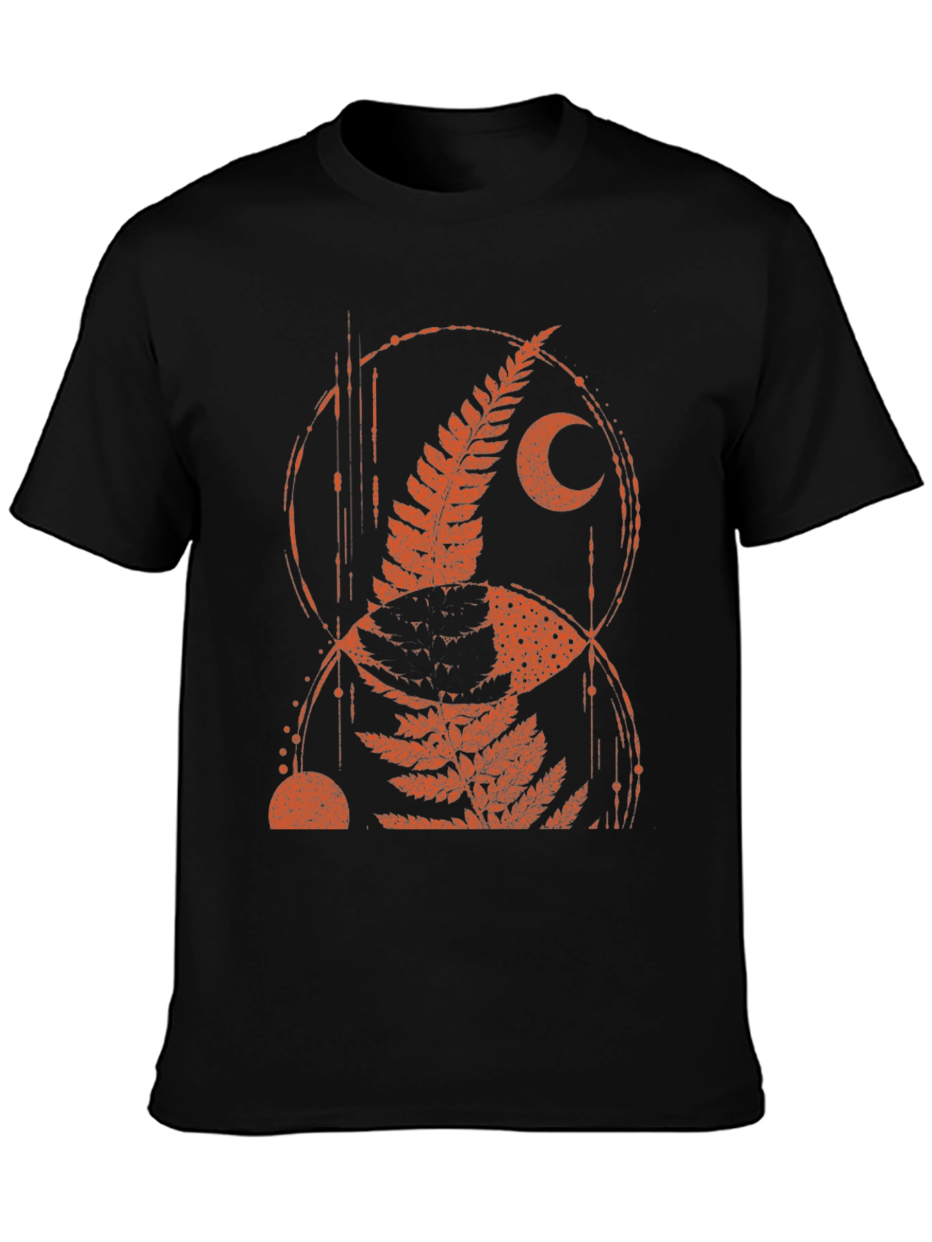 Fern Moon Graphic Tee - Black