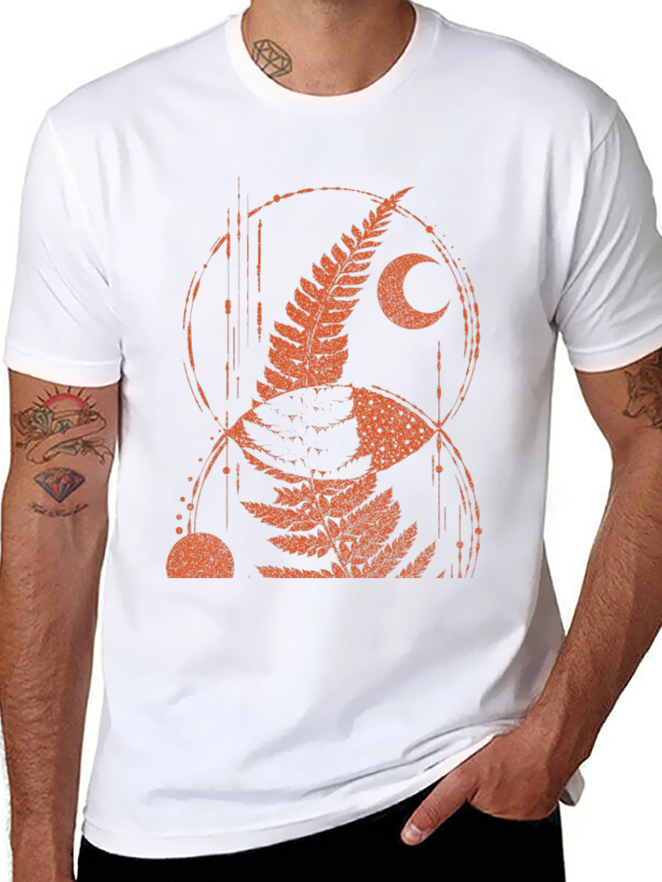 Fern Moon Graphic Tee - Black