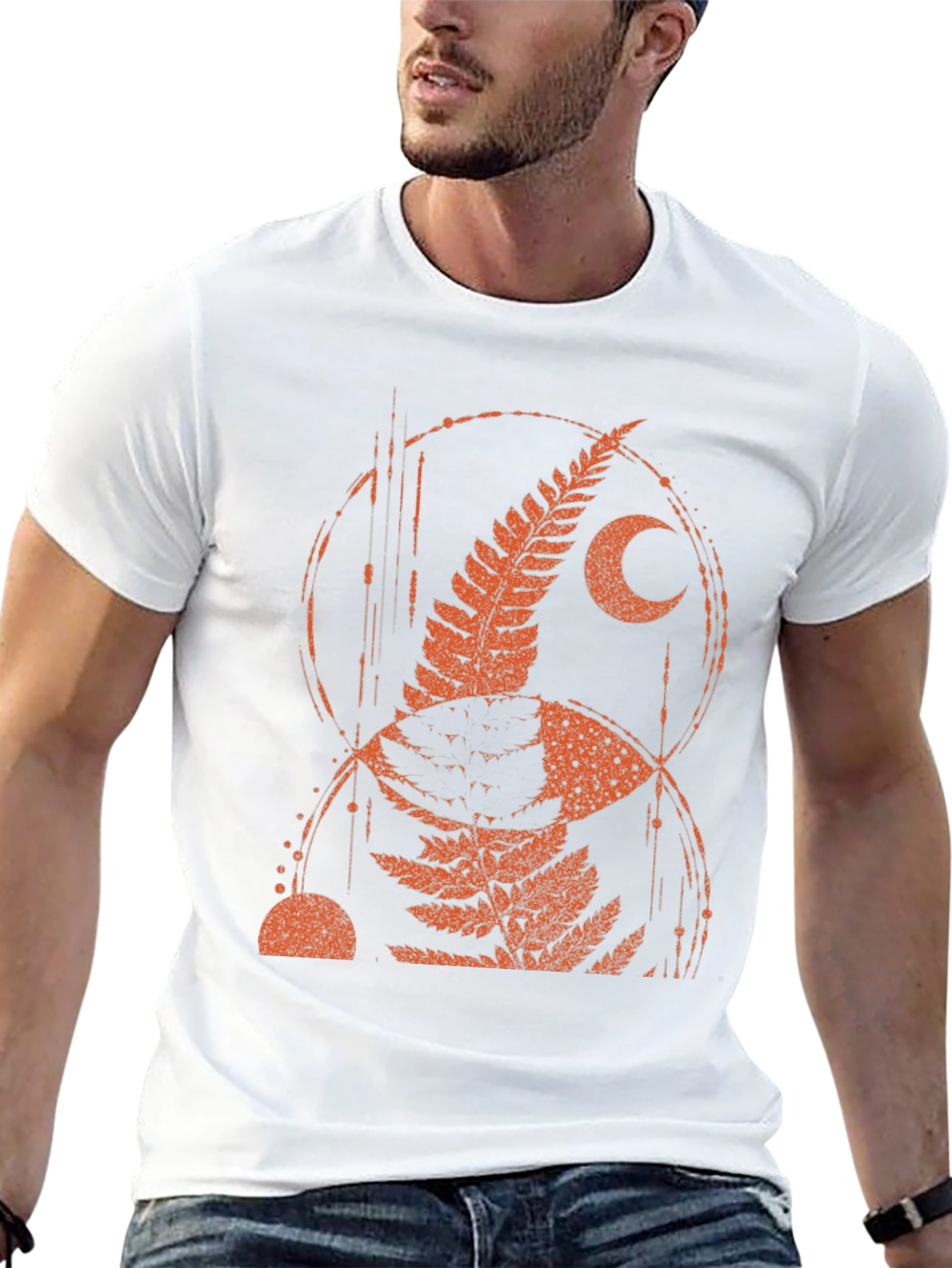 Fern Moon Graphic Tee - Black