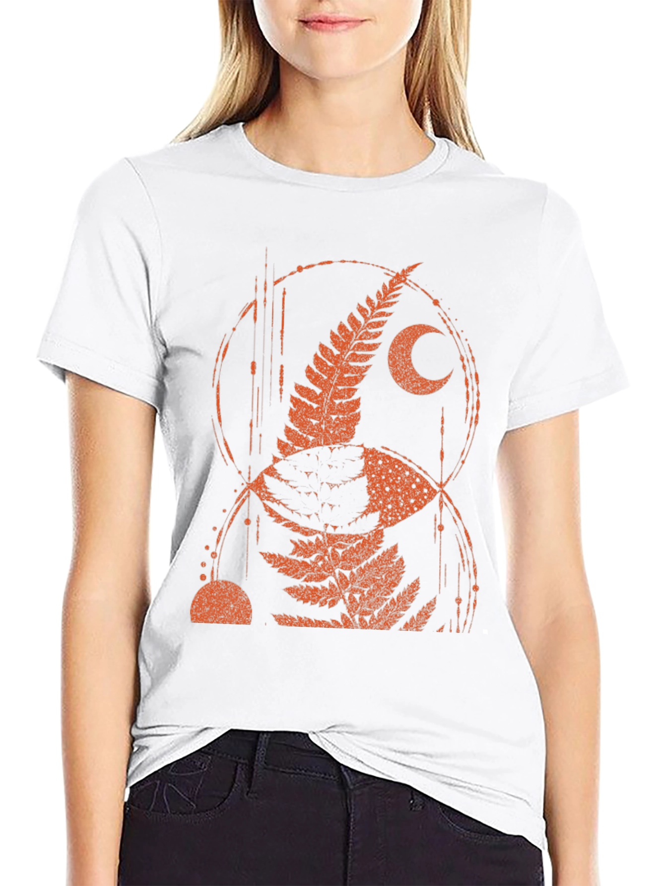 Fern Moon Graphic Tee - Black