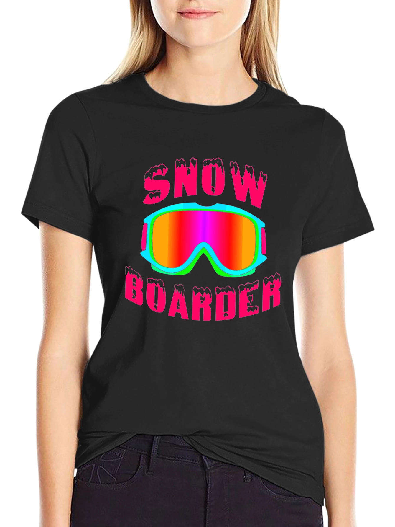 Snowboarder Graphic Tee - Black T-Shirt