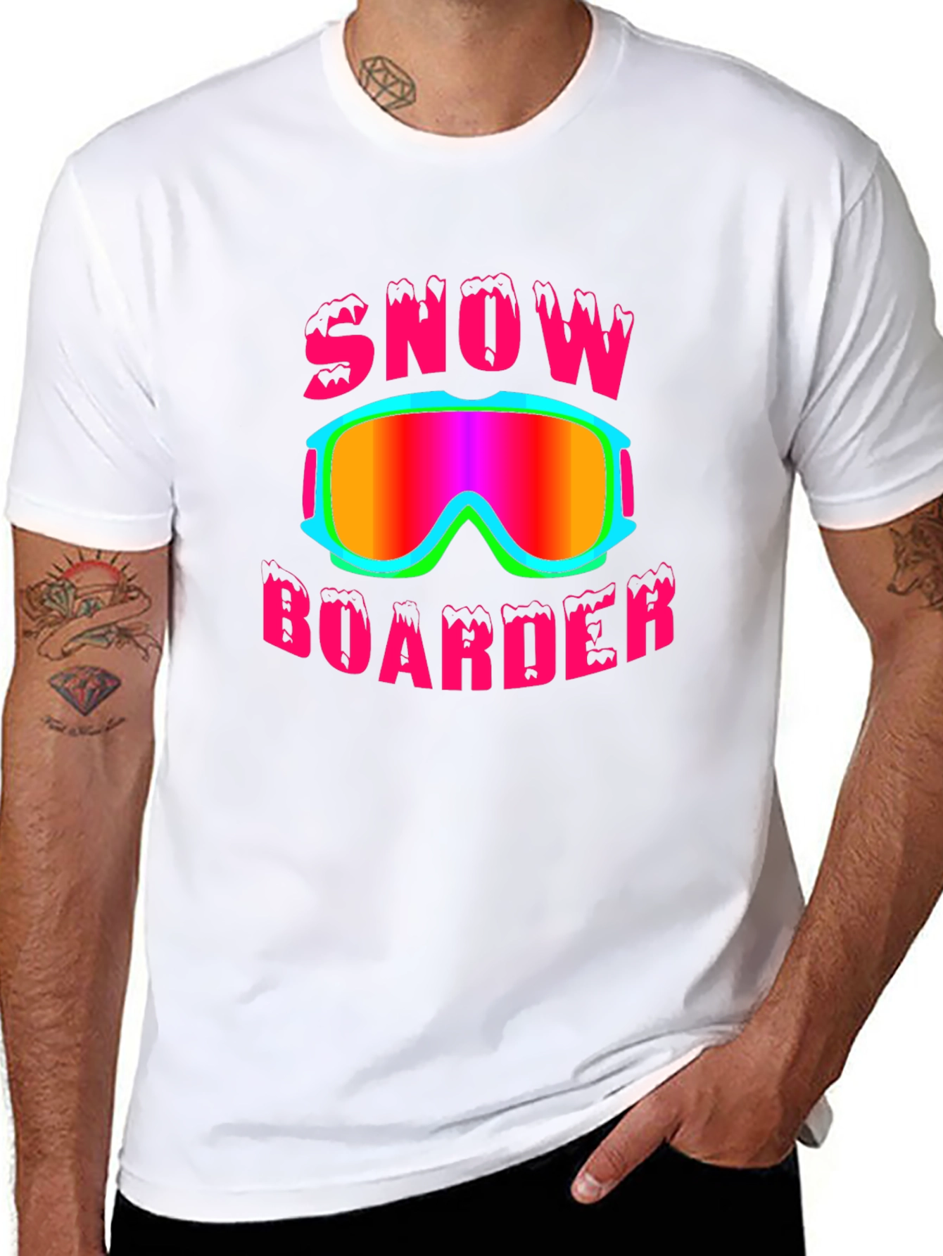 Snowboarder Graphic Tee - Black T-Shirt