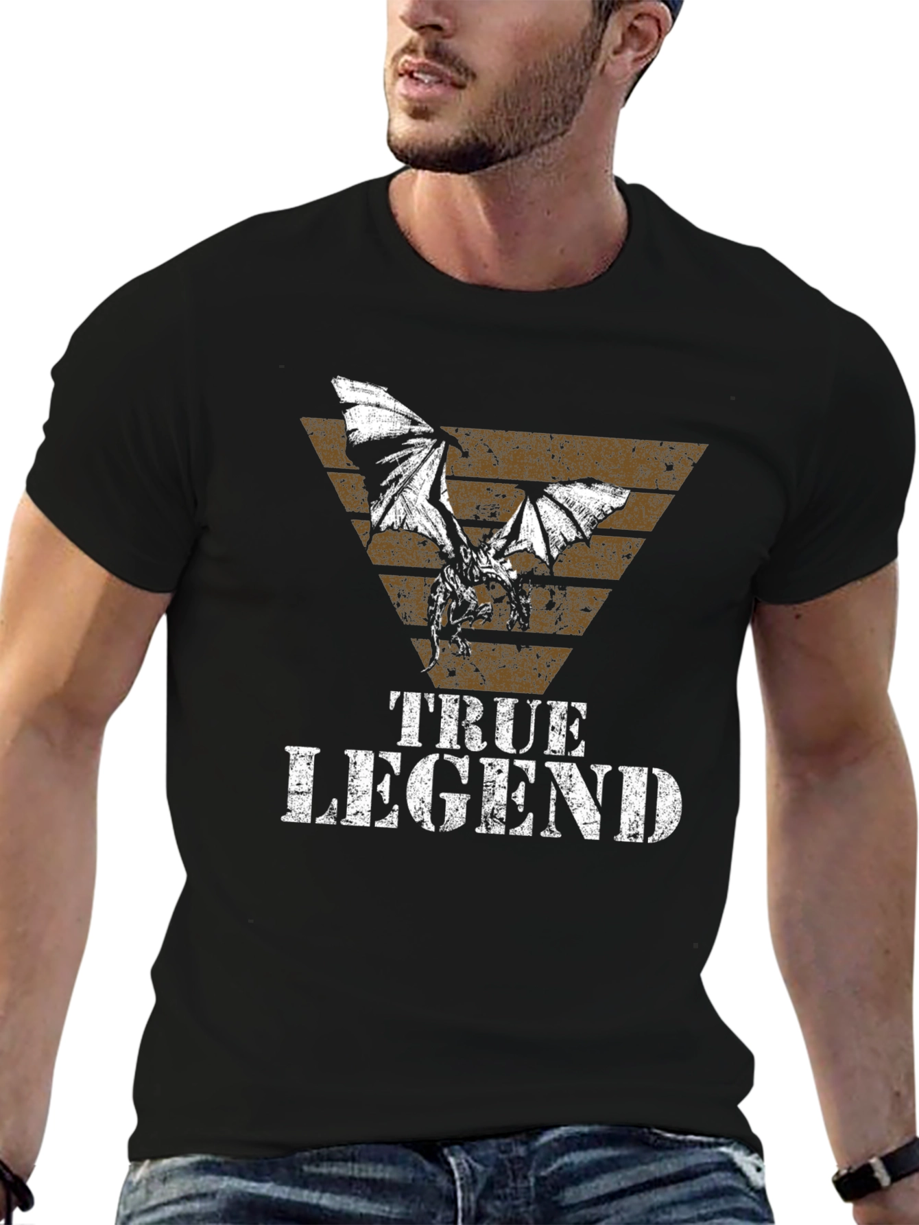 True Legend Dragon T-Shirt - Mens Black Graphic Tee
