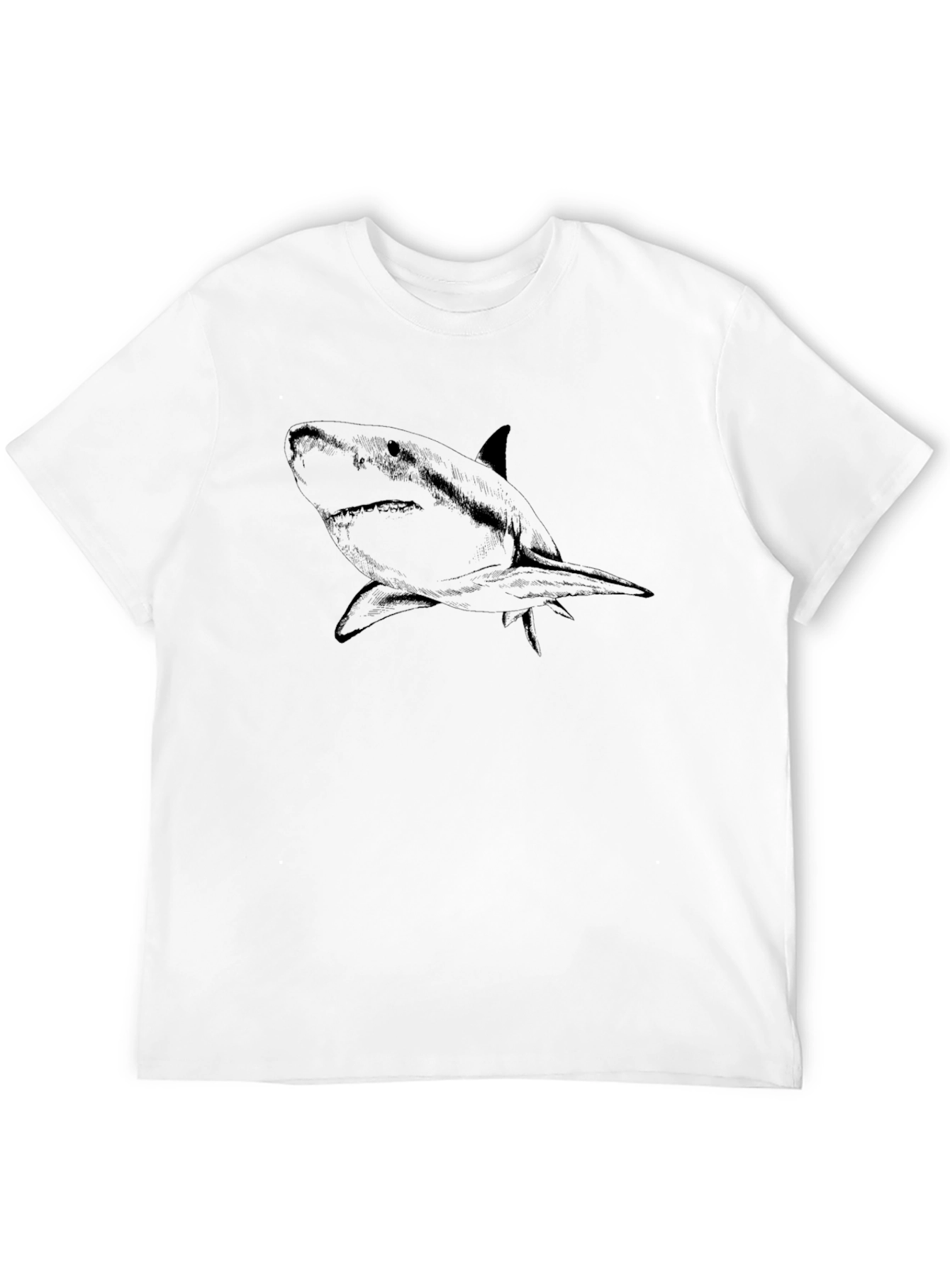 Mens Black Shark Graphic T-Shirt